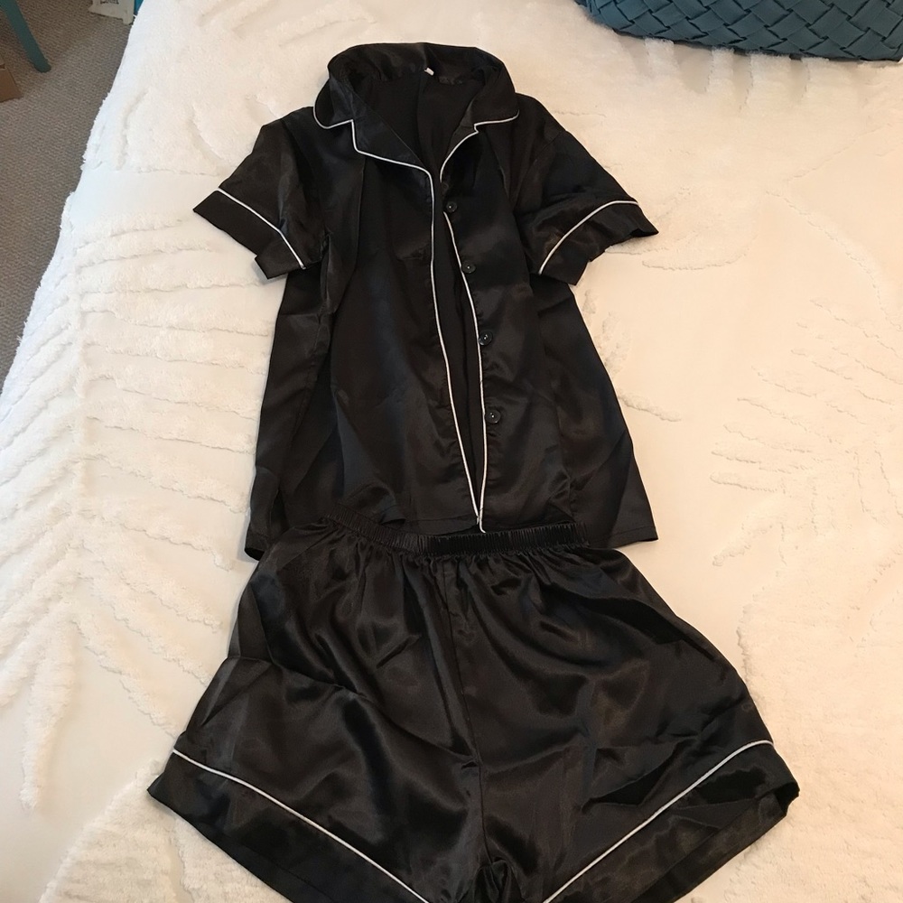 SHEIN Black and White Pajama Set